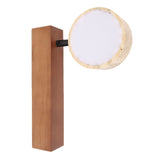 LED Wall Mounted Light Rotation Warm Light Hardwired Wall Sconces Lamp for Bedroom Walnut Wood Color V1294-YM0901-3119250032712
