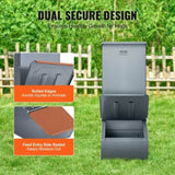 VEVOR Hog Feeder 2.2 Bushel Metal Double Door Pig Feeder Feeding up to 5 Hogs V952-SCWSQDMZWSQ1WLRJ5V0