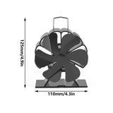 6 Blades Wood Stove Fan Heat Powered Fireplace Fan Warm/Heated Eco Stove Fan for Wood Burning Log V1370-AZ4-20300