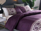Plum Fiore Border Elegance Quilt / Doona / Duvet Cover set V745-AQ041710K3