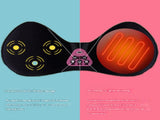 Size XL Black Wireless Electric Breast Massager Bra - 5 Modes Vibration & 3 Heat Levels for Lifting V888-ELOSUNG32380