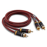 Auidophile 2RCA Male to 2RCA Male Stereo Audio Cable,Gold Plated 4N Oxgen-Free Copper Core V1259-DP01-A-2863