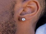 Hip Hop Earrings Men'S Earrings Large Cubic Zirconia Earrings S925 Silver - Gold - Size 1 V1106-DSZ-001-001-GLD-1