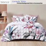 Bianca Carmela White Polyester Bedspread Set Single V442-BCA-BEDSPREAD-CARMELA-WHITE-SB