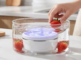 Cordless Fruit and Vegetable Cleaner Device Portable Food Purifier Machine for Removing Residue on V1192-AZ-W-24146
