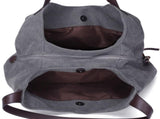 Women's Multi-pocket Shoulder Fashion Canvas Handbag, Women Shoulder Tote Vintage Top-Handle V1192-AZ-W-3066