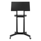 Artiss Mobile Lectern Stand, Adjustable Sit-to-Stand Presentation Podium w/ Wheels Black LPS-HY04-125-BK