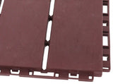 6Pcs Outdoor Plastic Patio Tiles Brown Interlocking Deck Flooring Easy Installation V1192-AZ-W-32263