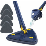 Dust Mop 360 Degree Rotating Floor Mop with 5 Cloths Blue V1189-WXF-521-0085