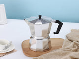 600ML Premium Octagonal High Pressure Moka Pot - Classic Italian Aluminum Coffee Maker for Rich V888-ELOSUNG45566