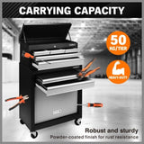 HORUSDY 7 Drawer Tool Box Trolley Cabinet Storage Cart Garage Toolbox Organiser V465-86192