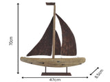 Handcrafted Sailboat Ornament 70cm V637-12818BOA