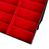 18 Grids PU Leather Eyeglass Glass Display Storage Cases Folding Cover Sunglasses Box Organizer V1294-YM0717-10031477