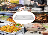 Full Size Stainless Steel Steam Table Pan Cover with Handle - Set of 2, Durable Lid for Steam Pans V1258-DP02-C-2169