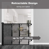 Retractable 1.5M Doorways Hallways Stairs Baby Gate Dog Pet Gate Indoor Outdoor Safety Gates V324-HO-GATEBK15M