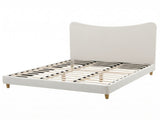 Artiss King Bed Frame with Boucle Headboard, Beige, 300kg Capacity BFRAME-H-DORA-K-BG-ABC