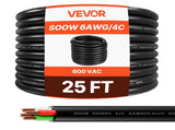 7.62 m 6AWG Portable Power Cable , Heavy Duty 600V SOOW Electrical Power Cable, V952-BXSDYXSOOWDLLUJEO001V8
