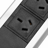 Pop Up Power Point 3 Socket Plug 2 USB Table Home Kitchen Desk Outlet V201-W12466449