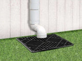 Catch Basin Downspout Flexible Extension Storm Drain Drainage System Adapter for Patio Ground and V1369-AZ3-W-12967