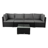 Outdoor Modular Lounge Sofa Bondi-Black V264-OTF-507S-BLK