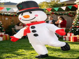 Black Hat Snowman Christmas Inflatable Polyester Adult Big Hat Snowman Christmas Inflatable V1232-CQXR-001