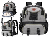Dark Grey Stylish Large Capacity Backpack - Water-Resistant Oxford Rucksack for Travel, School & V888-ELOSUNG33669