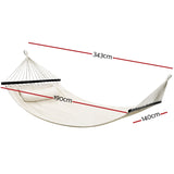 Gardeon Hammock Bed Outdoor Camping Portable Hanging Chair 2 Person Piillow HM-BED-BAR-COT-CR