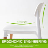 2X Retro Belloch Stackable Dining Cafe Chair WHITE V274-FT-J919-WH2