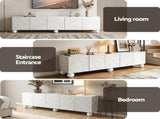 Artiss TV Unit Entertainment Unit Storage Cabinet 200cm White FUR-S-CT08-TV200-WH-ABC