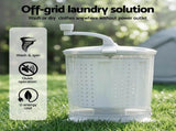 Devanti Portable Washing Machine Manual Spin Dryer Compact for Camping Caravan Apartment PWM-B-2.5KG-WH