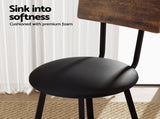 Artiss 2X Industrial Bar Stools Upholstered Counter Chairs Steel Frame Anti-Scratch BA-U-4789-WALX2