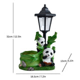 Resin Hummingbird Solar Lamp Outdoor Garden Sculpture Couple Hummingbird - Multi-color - Size 43 V1347-118-09977-MLT-43