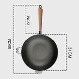 SOGA 2X 31cm Commercial Cast Iron Wok Round Bottom FryPan Home Cooking Skillet ZPAI012NOLIDX2