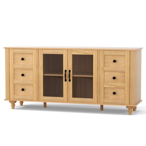 Artiss Buffet Sideboard Storage Cabinet Kitchen Cupboard Faux Drawer 150CM Pine FUR-W-SID150-01-PINE-AB