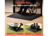 Rubber Threshold 4" Rise Threshold Ramp Doorway, 3 Channels Cord Cover Rubber Solid Threshold V952-WFSLYP24X42X4950BV0