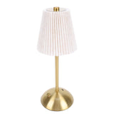 Small Pleated Table Lamp Iron Fabric Soft Lighting Bedside Nightstand Desk Lamp for Bedroom Living V1294-YM0901-3119250067811