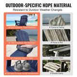 Adirondack Chair Plastic, Set of 2 All-Weather Portable Folding Fire Pit Chair, Outdoor Adirondack V952-SLADLDKYLSKZ3IJ8KV0