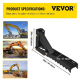 Backhoe Excavator Thumb Attachments, 91.44 cm Adjustable Extreme Weld On Backhoe Thumb Hoe Clamp V952-FCMZ36INJCCBH16MMV0