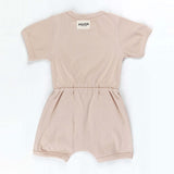 Ponchik Babies + Kids - Ribbed Cotton Romper - Sugar Cookie - 3-6 months V563-RIBROMPER-SCOOKIE-3_6
