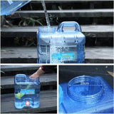 Portable Water Bucket 20L Camping Water Container Outlet Tap Barrel Outdoor V201-W12783325