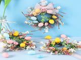 6 Pcs Easter Egg Candle Rings Wreaths Mini Artificial Spring Easter Egg Berry Wreath for Front Door V1258-DP02-WO-1097