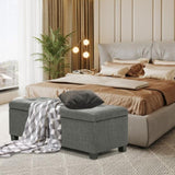 Storage Ottoman Stool 102cm Fabric DARK GREY V274-FT-GQ003-DGY