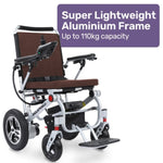 EQUIPMED Ultra-Light Power Wheelchair, Tight Turning Electric Motorised Wheel Chair, Folding, ARTG V219-HWCELEEQ15BA