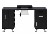 Artiss Manicure Table Nail Desk with Built-in Dust Collector Beauty Salon Station Drawers Shelves FUR-AD-MANICURE-3MOD-BK-AB