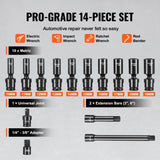 360 Degree Swivel Impact Sockets Set 14pcs 6-Point 3/8in Drive Socket Set V952-CJTTZJ1CRMO10JEDIV0