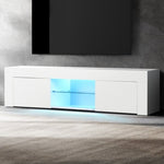 Artiss Entertainment Unit TV Cabinet LED 130cm White Angus FURNI-L-LED-TV01-WH