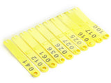 100Pcs Sheep Ear Tag Double Folded Yellow Integrated Number Animal Identification Card V1294-YM0718-3111200303711