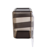 Cup Storage Rack Dustproof Stackable Plastic Clear Cup Organizer Box for Cabinet Desktop Large Black V1294-YM0710-3117230285713