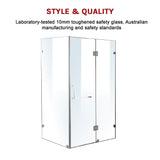 1200 x 800mm Frameless 10mm Glass Shower Screen By Della Francesca V63-831161