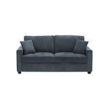 23 Seater Sofa Set Polyester Charcoal Fabric Multilayer Two Pillows Individual Pocket Spring V43-SET-MLN-3S-2S-CH